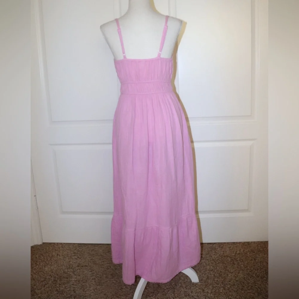 Pact Coastal Double Gauze Cami Maxi Dress in Lilac Pink Size XS - Picture 6 of 7